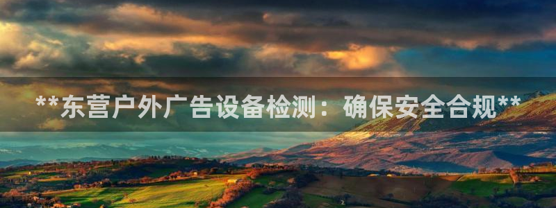 杏宇平台注册登录：**东营户外广告设备检测：确保安全合规**
