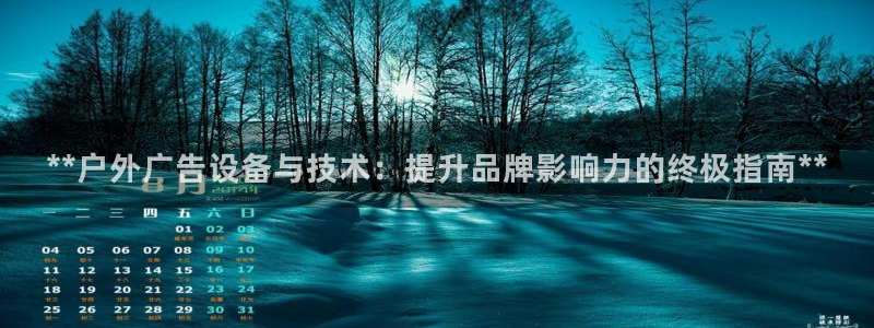杏宇平台代理怎么样：**户外广告设备与技术：提升品牌影响力的终极指南**