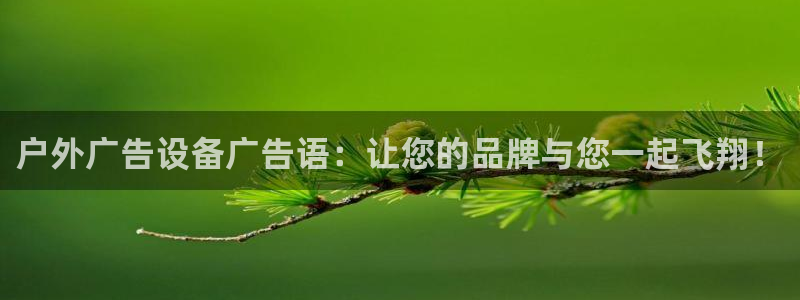 杏宇平台注册登录：户外广告设备广告语：让