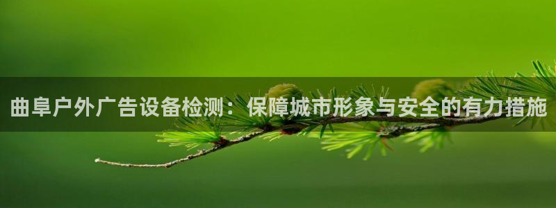 杏宇平台总代理是谁：曲阜户外广告设备检测：保障城市形象与安全的有力措施
