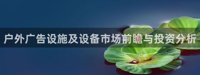 杏宇平台总代理是谁：户外广告设施及设备市场前瞻与投资分析