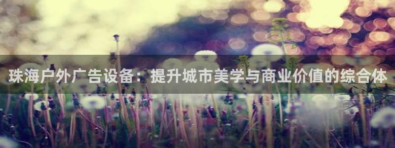 杏宇官方平台官网下载：珠海户外广告设备：提升城市美学与商业价值的综合体