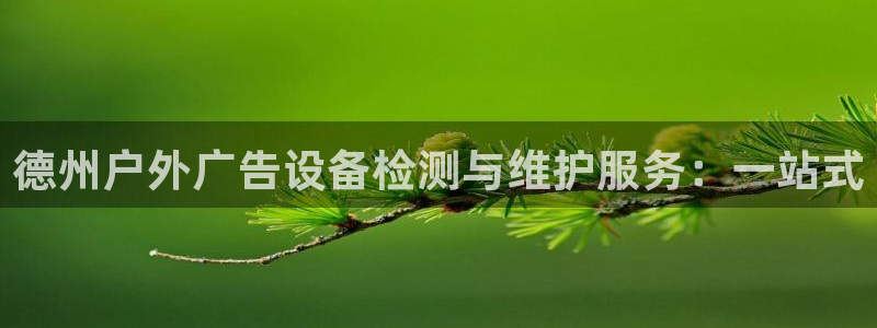 杏宇平台登录步骤是什么：德州户外广告设备检测与维护服务：一站式