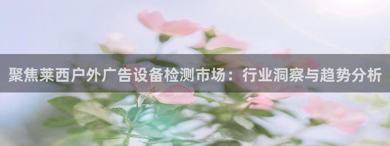 杏宇平台注册登录：聚焦莱西户外广告设备检测市场：行业洞察与趋势分析