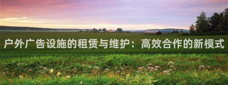 杏宇官方平台官网入口：户外广告设施的租赁与维护：高效合作的新模式