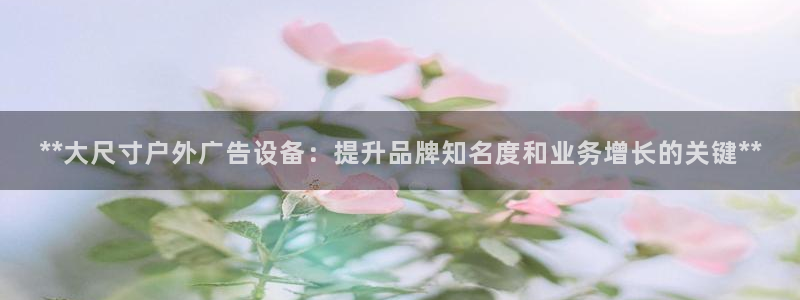 杏宇平台总代理是谁：**大尺寸户外广告设备：提升品牌知名度和业务增长的关键**
