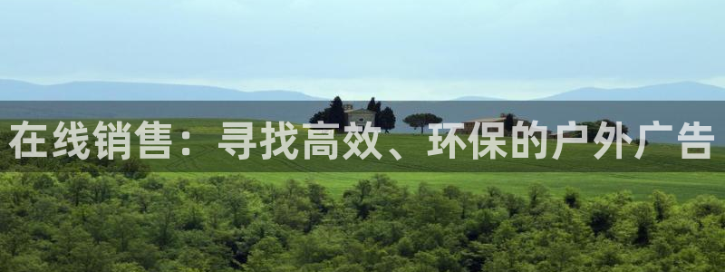 杏宇平台招商：在线销售：寻找高效、环保的户外广告