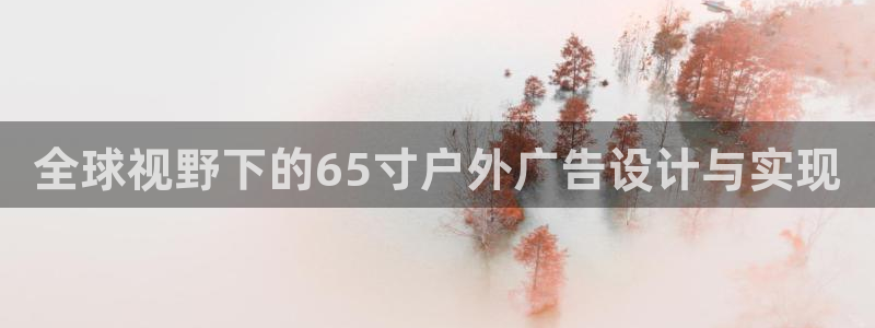 杏宇平台测速链接：全球视野下的65寸户外广告设计与实现
