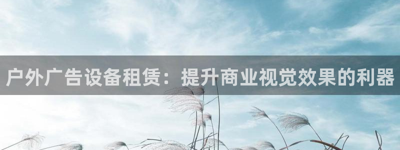 杏宇平台代理：户外广告设备租赁：提升商业视觉效果的利器
