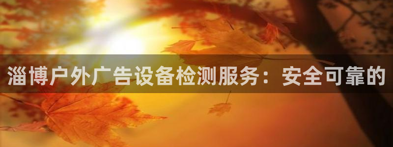 杏宇平台代理：淄博户外广告设备检测服务：安全可靠的